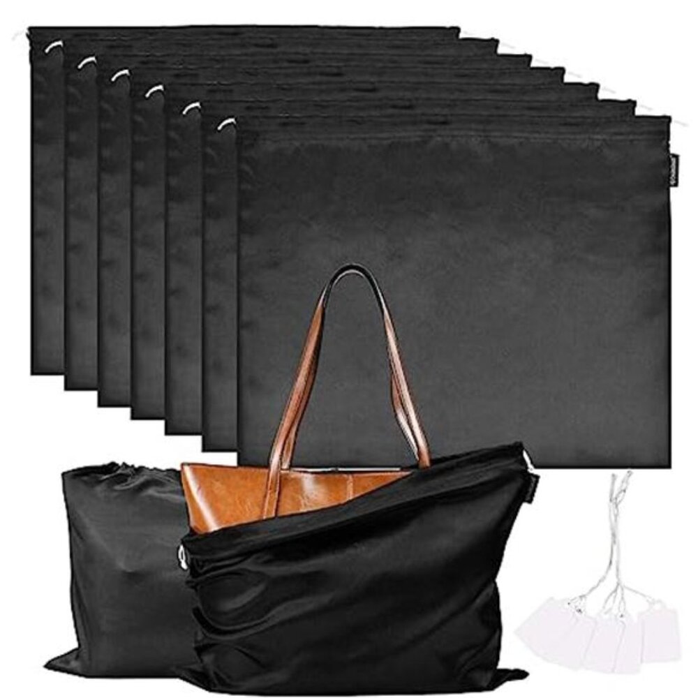 7 Pack Purse Dust Bags Silk Storage Covers Handbag Shoe Travel Organizer